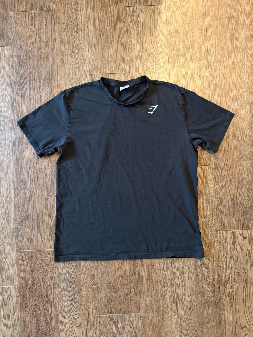 Gymshark Black Crest Short Sleeve Crew T-Shirt, Size Large